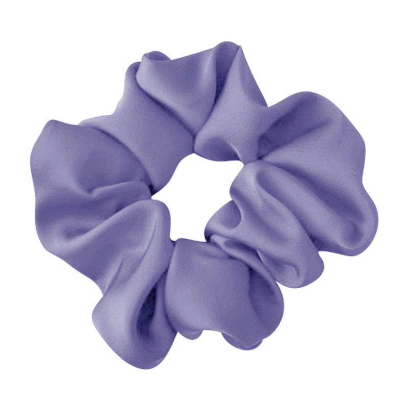 Large Satin Scrunchie Hair Tie Elastic Ponytail Accessory - Purple