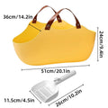 Large Semi-Enclosed Cat Litter Tray with Scoop and Handles - Yellow - view 4