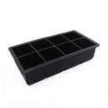 Large Silicone Ice Cube Tray, 8 Giant Square Grids - Black - view 2