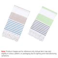 Large Striped Cotton Beach Towel, 100 x 180 cm - Light Green - view 5