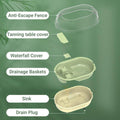 Large Turtle Jar Tank with Cascading Water, Plastic Reptile Habitat - view 4