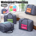 Large Waterproof Collapsible Travel Bag, 46 x 34.5 x 20 cm - Grey and Hot Pink - view 2