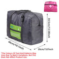Large Waterproof Collapsible Travel Bag, 46 x 34.5 x 20 cm - Grey and Hot Pink - view 4