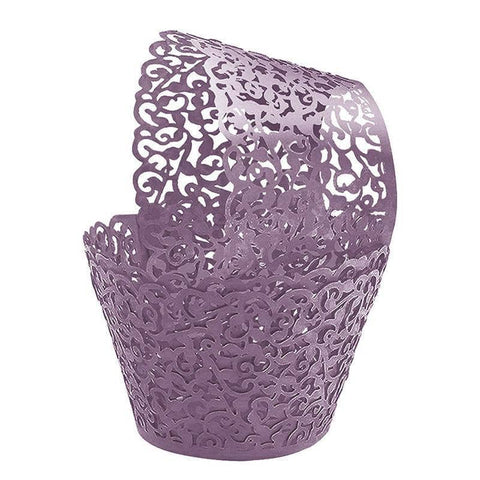 Laser Cut Cupcake Wrappers Pack of 25 - Light Purple