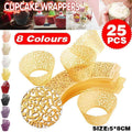 Laser Cut Cupcake Wrappers Pack of 25 - Light Purple - view 2