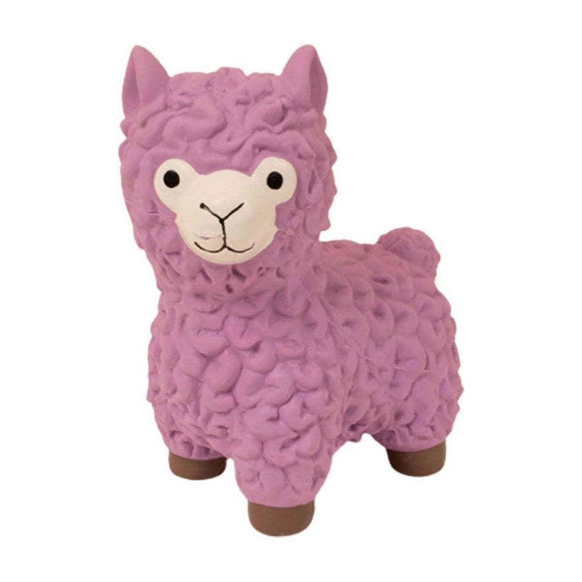 Latex Alpaca Squeaky Dog Teething Chew Toy - Purple