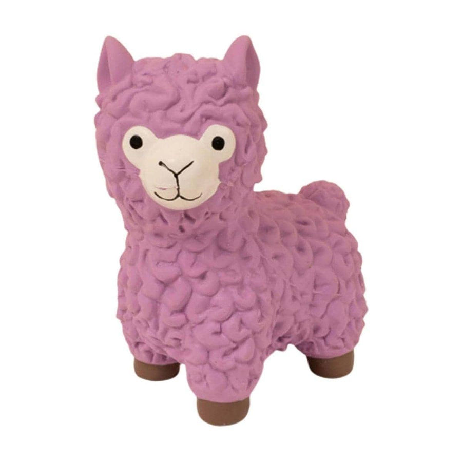 Latex Alpaca Squeaky Dog Teething Chew Toy - Purple