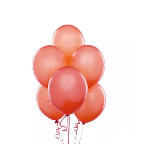 10 Inch (25 cm) Latex Party Balloons, Pack of 100 - Coral