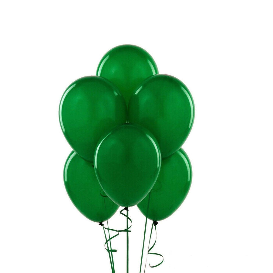 10 Inch (25 cm) Latex Party Balloons, Pack of 100 - Dark Green