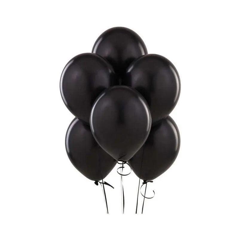 Latex Party Balloons 10 Inch (25 cm) - Black, Pack of 10