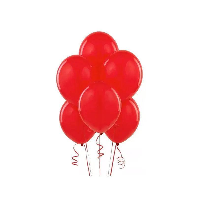 Latex Party Balloons 10 Inch (25 cm) - Red, Pack of 10