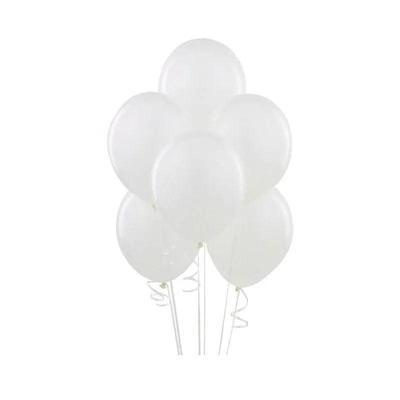 Latex Party Balloons 10 Inch (25 cm) - White, Pack of 10