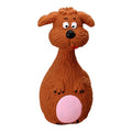 Latex Squeaky Dog Toy Puppy Chew Toy Soft and Interactive - Brown