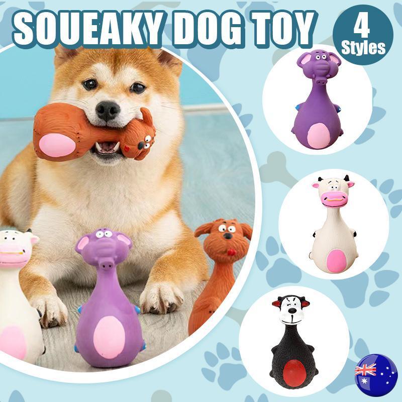 Latex Squeaky Dog Toy Puppy Chew Toy Soft and Interactive - Brown - view 13