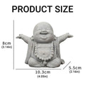 Laughing Buddha Statue Stone Look Cement Figurine for Fish Tanks and Gardens - view 3