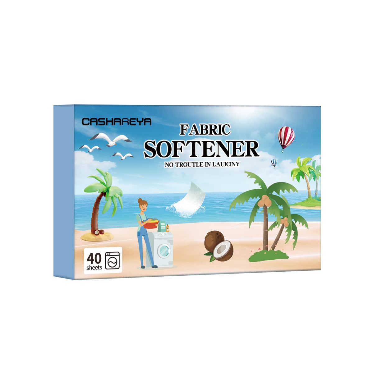 Laundry Softener Sheets, Box of 40 - Coconut