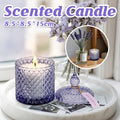 Lavender Scented Soy Wax Candle in Carved Glass Jar, 200 g