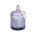 Lavender Scented Soy Wax Candle in Carved Glass Jar, 200 g - view 2