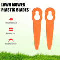 Lawn Mower Plastic Blades, 50 Pack - Orange Replacement Blades for Grass Cutting - view 5
