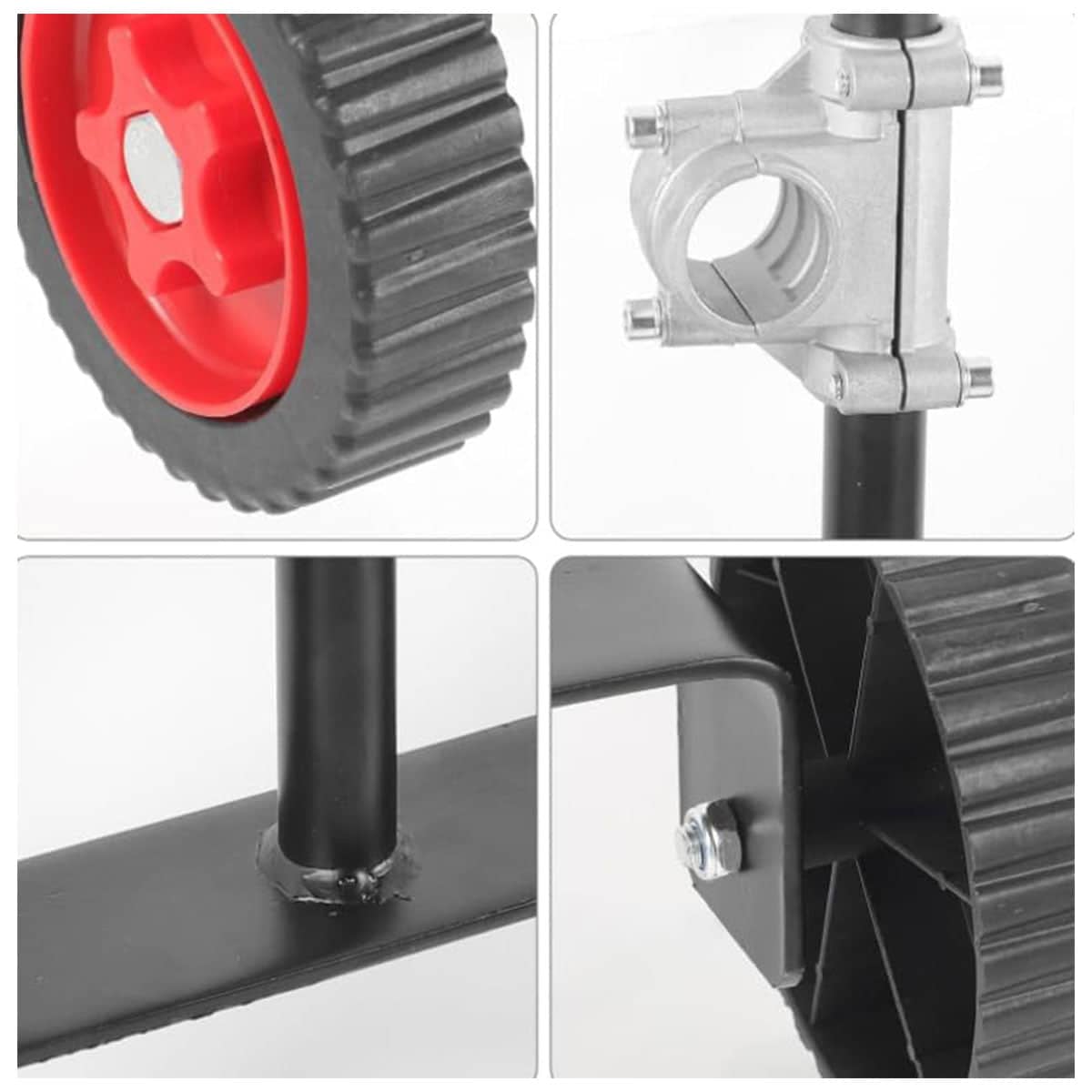 Lawn Mower Support Wheel Kit, 3 Piece Portable Hand Bracket with Wheel - view 4