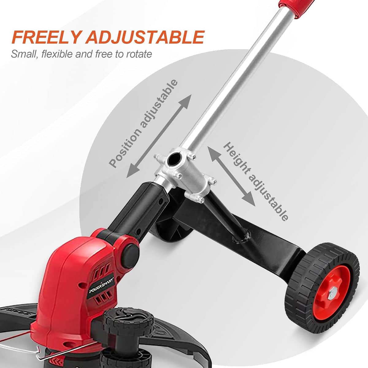 Lawn Mower Support Wheel Kit, 3 Piece Portable Hand Bracket with Wheel - view 5