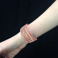 Layered Faux Leather Bracelet with Snap Clasp - Leopard Print - view 5