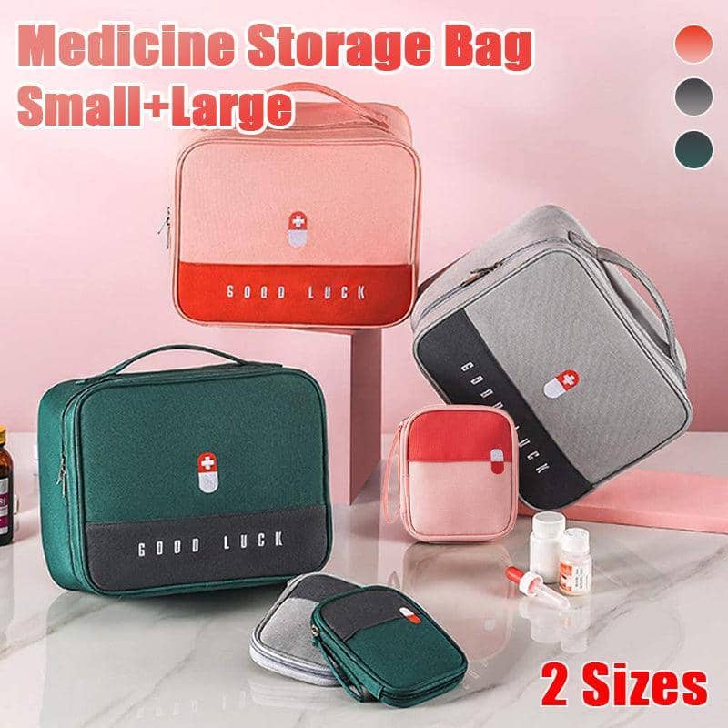 Layered Large Capacity First Aid Storage Organiser Bag - Pink - view 2