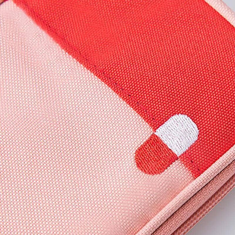Layered Large Capacity First Aid Storage Organiser Bag - Pink - view 4