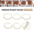 Layered Waist Chain with Adjustable Extension - Gold Discs - view 2