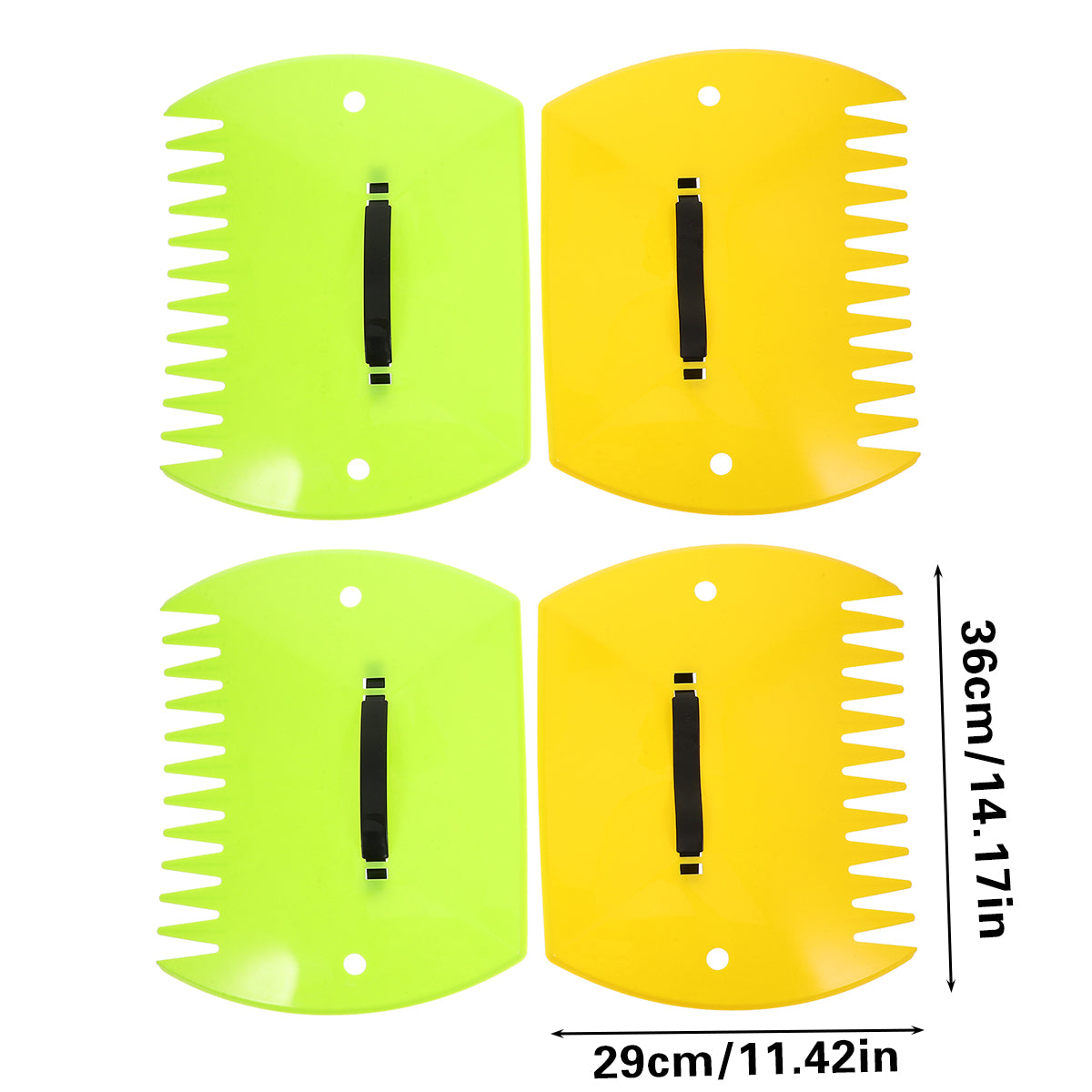 Leaf Collecting Hand Rakes, Set of 2 - Lime Green - view 4