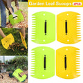 Leaf Collecting Hand Rakes, Set of 2 - Yellow - view 2