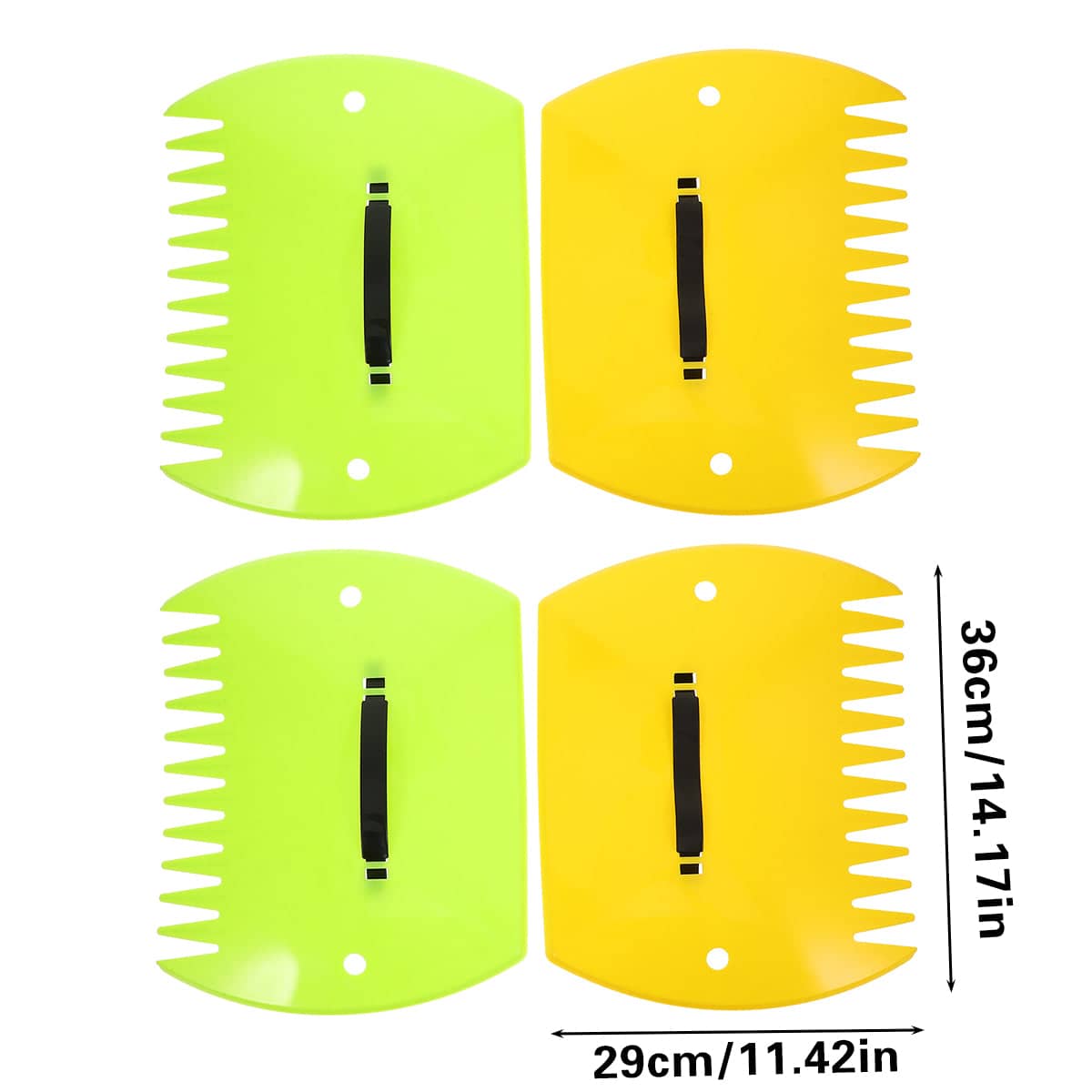 Leaf Collecting Hand Rakes, Set of 2 - Yellow - view 4