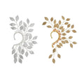 Leaf Ear Cuff with Copper Wire for Left Ear - Silver - view 3