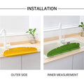 Leaf-Shaped Kitchen Sink Splash Guard with Suction Cups - White - view 5