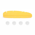 Leaf-Shaped Kitchen Sink Splash Guard with Suction Cups - Yellow