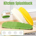 Leaf-Shaped Kitchen Sink Splash Guard with Suction Cups - Yellow - view 2