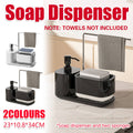 Leak-Proof Hand Soap Liquid Press Dispenser for Kitchen and Bathroom - Black - view 2
