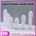 Leak Proof Travel Bottles Rotary Vacuum Press Lotion Container, Pack of 5 - Frosted, 50 ml - view 2