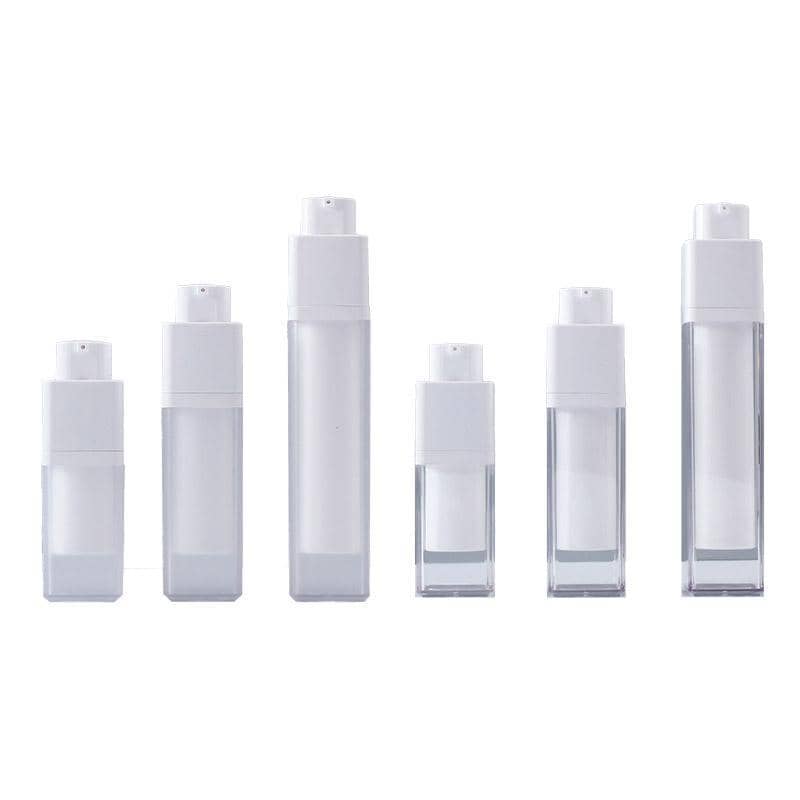 Leak Proof Travel Bottles Rotary Vacuum Press Lotion Container, Pack of 5 - Transparent, 50 ml - view 3
