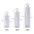 Leak Proof Travel Bottles Rotary Vacuum Press Lotion Container, Pack of 5 - Transparent, 50 ml - view 4