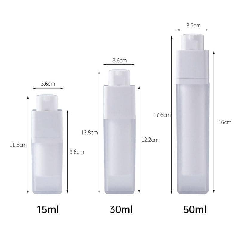 Leak Proof Travel Bottles Rotary Vacuum Press Lotion Container, Pack of 5 - Transparent, 50 ml - view 4