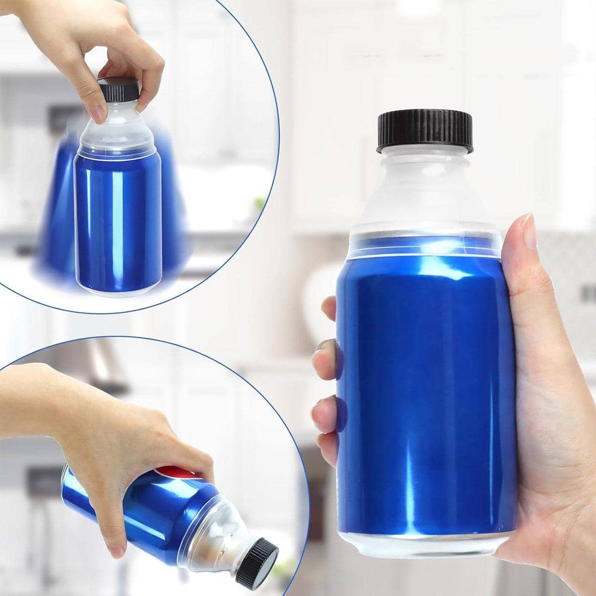 Leakproof Plastic Screw Caps for Cans, Pack of 12 Assorted Colours - view 5