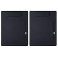 Leather Clipboard File Holder with Pen Loop - Black, Pack of 2