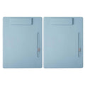 Leather Clipboard File Holder with Pen Loop - Dusty Cyan, Pack of 2