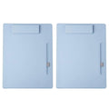 Leather Clipboard File Holder with Pen Loop - Light Blue, Pack of 2