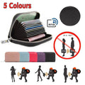 Leather Zip Card Wallet with RFID Blocking for Women - Black - view 2