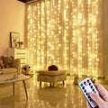 LED Curtain Fairy String Lights, 3 m x 3 m, 300 LEDs - Warm White - view 4