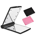 LED Folding Makeup Mirror with 8 Lights, Compact Portable Pocket Cosmetic Mirror, Black - view 5