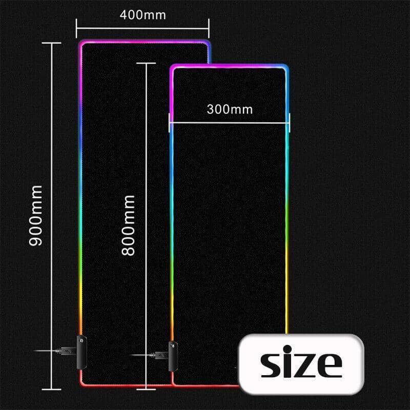 LED Gaming Mouse Pad Large RGB Extended Mousepad with Non-Slip Base - 900 x 400 x 4 mm - view 3