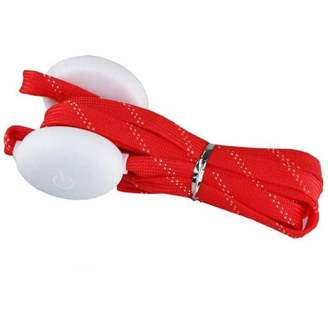 LED Glow Shoelaces, 110 cm Flashing Laces - Red